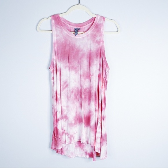Sweaty Betty - Pink and White Tie Dye Tank - Picture 2 of 4